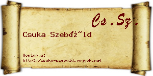 Csuka Szebáld névjegykártya